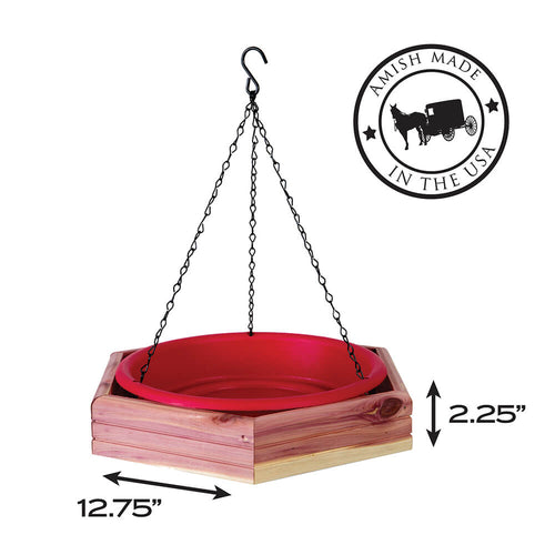 Pennington Cedar Hanging 2 in 1 Bird Bath/Feeder