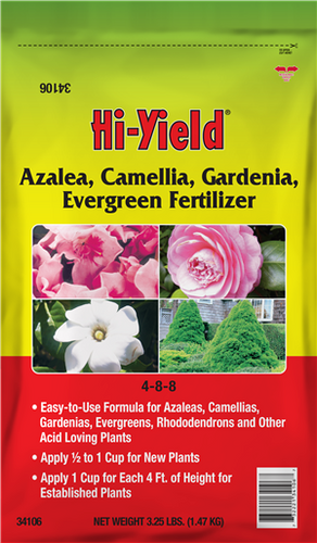 Hi-Yield Azalea, Camellia, Gardenia, Evergreen Fertilizer 4-8-8 (3.25 lbs)
