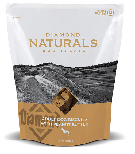 Diamond Naturals Adult Dog Biscuits with Peanut Butter Dog Treats